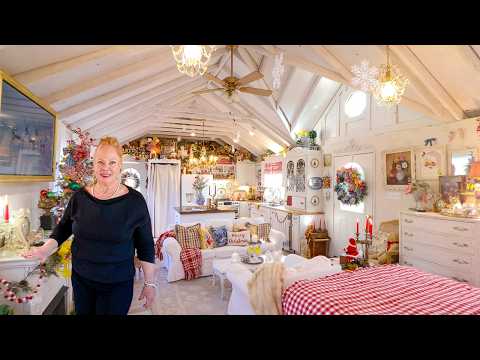 Her Beautiful Shed Conversion Tiny House is Next to Her Mother's! Ep 2 of 2