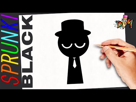 Como Dibujar a BLACK de SPRUNKI INCREDIBOX | paso a paso | how to draw black from sprunki