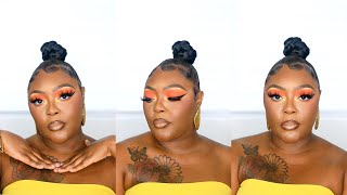GIRLS DON'T EVEN DO EYESHADOW ANYMORE...WHATS TEA!? | SUMMERTIME ORANGE SMOKEY EYE MAKEUP TUTORIAL.