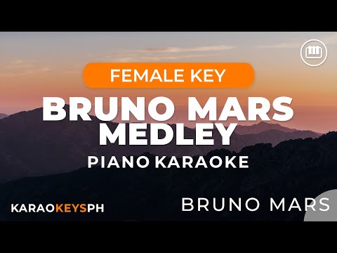 Bruno Mars Medley (Female Key – Piano Karaoke)
