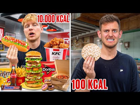 10.000 VS 100 CALORIEEN ETEN BINNEN 24 UUR!