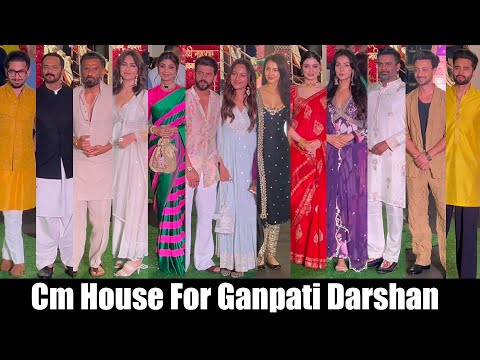 Shilpa, Sonakshi Sinha, Disha Patani, R Madhavan, Rohit & Other At Cm House For Ganpati Darshan