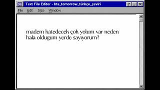 BTS - Tomorrow Türkçe Çeviri