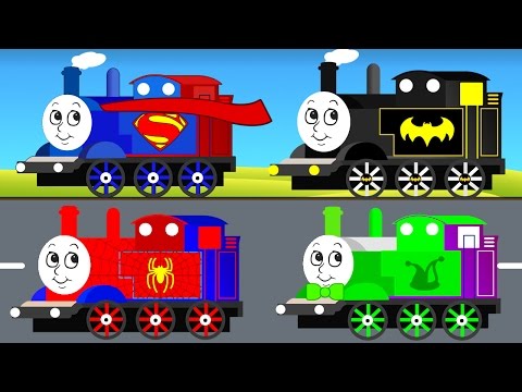 TRAIN for Kids & Cars Cartoon for Children w Colors for Toddlers