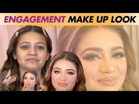 STUNNING ENGAGEMENT MAKEUP LOOK Explained by @Sakshi Gupta Makeup Studio & Academy in simple steps