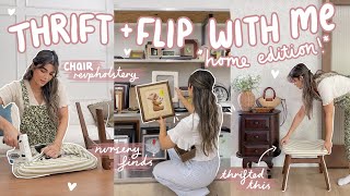 a cute home THRIFT WITH ME 🏠 finding vintage decor, dishes, artwork + furniture!
