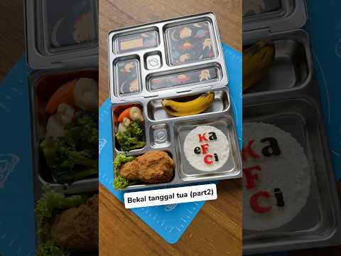 Bekal tanggal tua gak sampe 10ribu #idebekalanak #idebekal #lunchbox #tempe #friedchicken