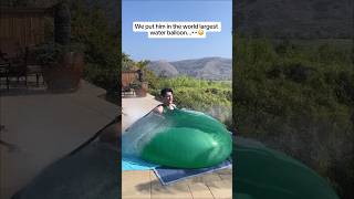 Putting him inside the World’s LARGEST Water Balloons…👀💦