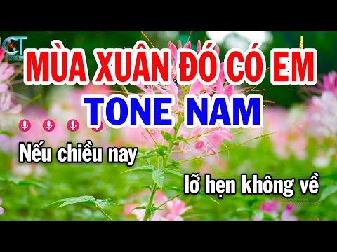 Karaoke Mùa Xuân Đó Có Em Tone Nam ( Em ) Nhạc Xuân Mới 2025 | Karaoke Tuấn Kiệt
