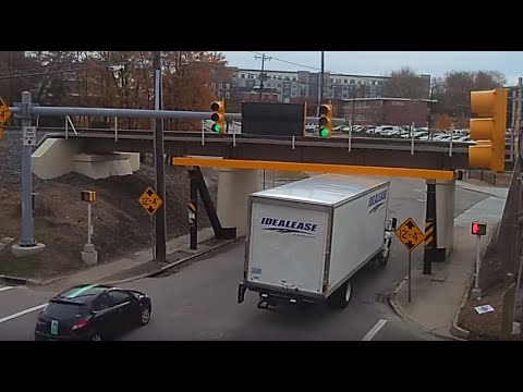 The new canopener nibbles on a box truck