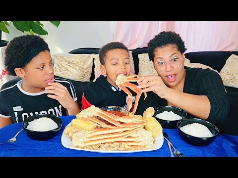 SNOW CRAB BOIL MUKBANG