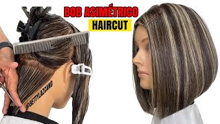 Aprende a Cortar un Bob Asimétrico Sutil en Casa @bettylazcano te enseña hacerlo.