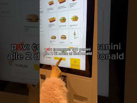 Compro 100 panini alle 2 di notte al McDonald