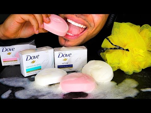ASMR EDIBLE SOAP BARS WITH BUBBLES EATING *FAKE* MUKBANG 먹방 PRANK JERRY MOUTH SOUNDS NO TALKING