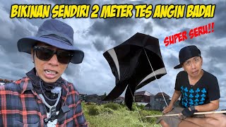 BIKIN COTEK BLOLONG 2 METER LANGSUNG TES TERBANG ANGIN BADAI!!