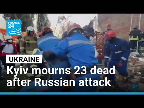 YouTube video thumbnail: Peace Efforts in Limbo as Kyiv Mourns 23 Dead After Russian Attack