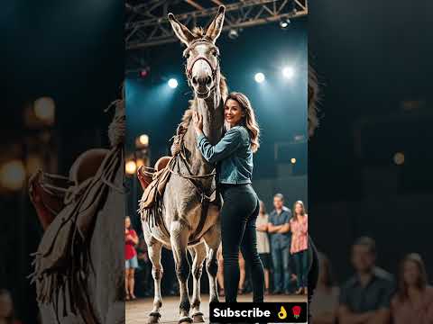 Woman fuses with donkey on AGT #agt #performance #dance.