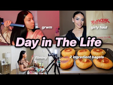 Let's Hang Out 👯‍♀️ 2 Ingredient Bagels, Productive Day In My Life + Girly TJMAXX Haul 🎀