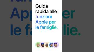 Guida rapida alle funzioni Apple per le famiglie.