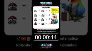 🔴 Desafio Matemático 1min para resolver - Resposta no final do vídeo