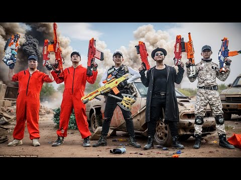Nerf Guns War : Two Warriors, One S.W.A.T Hero Mission In Crazy Nerf GunBattle!