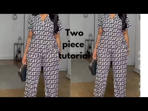 How to cut and sew a palazzo pant with top/two piece tutorial.