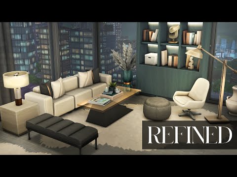 REFINED 1 BEDROOM APARTMENT | Stop Motion | The Sims 4: No CC Build