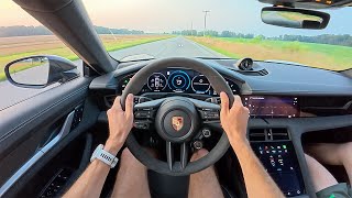 2025 Porsche Taycan Turbo GT - 1,019hp Sunset Drive and First Launch Control (POV)