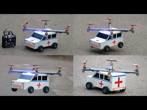 How to make a drone Ambulance - Flying Car - Flying Airplane - Quadcopter at Home