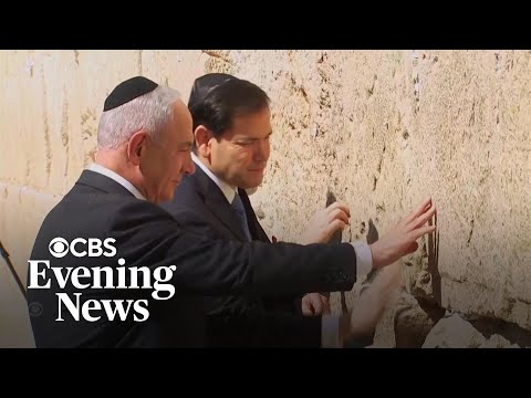 YouTube video thumbnail: Rubio in Israel as Fallout From IDF Strike on Qatar Continues