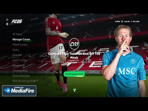 INCREIBLE! NUEVO FIFA 16 MOD FC 25 PARA ANDROID 11, 12, 13 Y 14 MODO CARRERA, FICHAJES, TORNEOS 2025