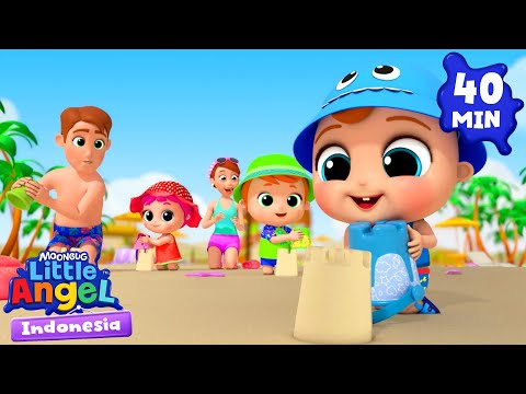 Buat Istana Pasir Yuk! | Little Angel | Kartun dan Lagu Anak | Moonbug Kids Indonesia