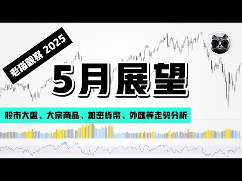 【老貓觀察】2025年5月展望：美股大盤、黃金原油貴金屬、大宗商品期貨、加密市場等回顧與分析 | 老貓與指標