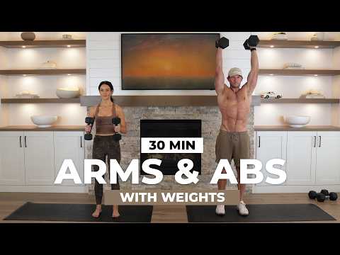 30 Min KILLER Arms & Abs Workout with Weights | Weekly Routine ☑️