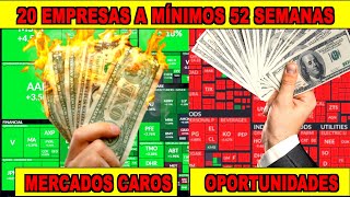 ⚠️⚠️ MERCADOS CAROS? LAS 20 MEJORES EMPRESAS A MÍNIMOS DE 52 SEMANAS!!!