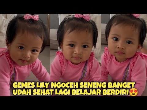 LUCU BANGET!! LILY NGOCEH SENENG NYA PULANG LIBURAN BELAJAR BERDIRI