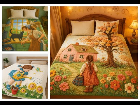 Vintage Crocheted Bed Sheet Design Ideas Sharing#design #bedsheets #knitting #crochet