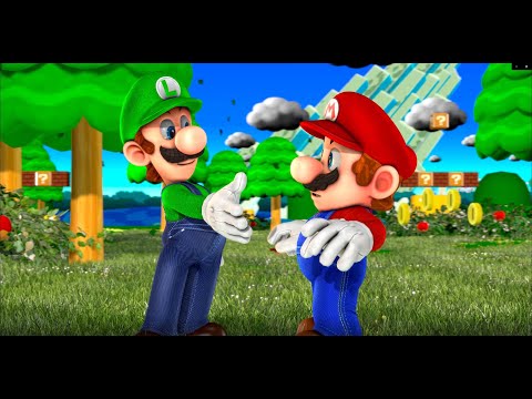 Luigi shakes Mario's hand!