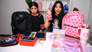 تحدي صندوق الغامض بأغراض المدرسة !! Mystery Box of Back to School Switch-Up Challenge!