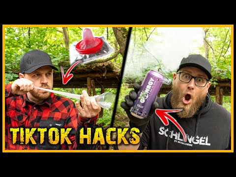 KONDOM-Schleuder, RAUCHGRANATE uvm. - Wir testen  SURVIVAL TIKTOK HACKS - Outdoor Naturensöhne