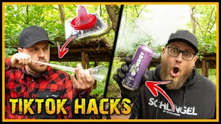 KONDOM-Schleuder, RAUCHGRANATE uvm. - Wir testen  SURVIVAL TIKTOK HACKS - Outdoor Naturensöhne
