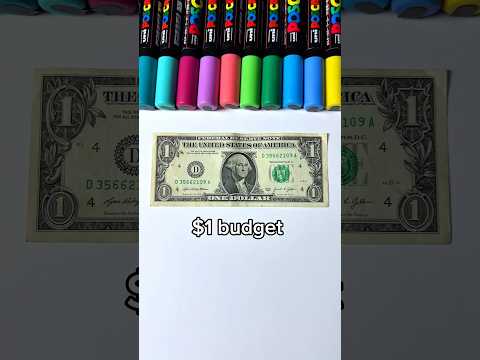 Drawing, But I ONLY Have a $1 Budget… (#shorts)