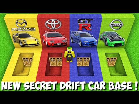 Which JAPANESE DRIFT CARS BASEMENT to CHOOSE in Minecraft ? VEHICLE HOUSE !