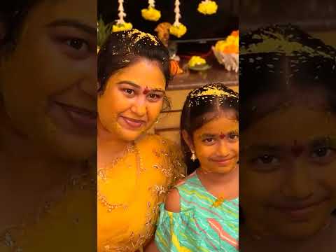Chelli Haldhi Celebrations #shorts #entertainment  #mahishivan #tamadamedia #minivlog #harinipapa