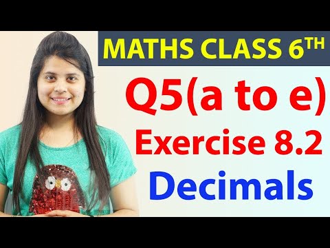 Q 5(a) to (e) - Ex 8.2 - Decimals - Chapter 8, NCERT Maths Class 6th