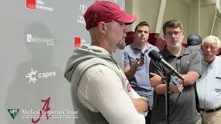 Alabama OC Ryan Grubb gives an update on the progression of the offense