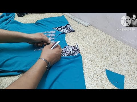 أسهل طريقة عمل فصال وخياطة موديل رياضي ابو الكفوف✋✋✋✋ للخياط محمد الساعدي