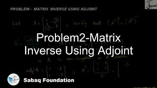 Problem2-Matrix Inverse Using Adjoint