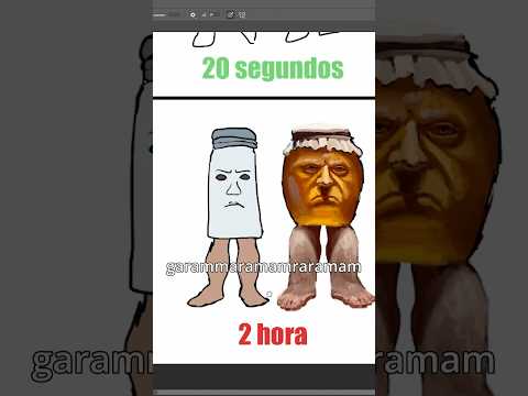Dibujando a Garamararamararaman en 20 segundos, 20 minutos,2 horas y 2 años🧂🍯 #garamararamararaman