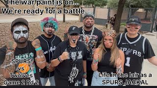 Life in the lair as a @SpursJackals game 2 round 2 SPURS vs Twolves #spursjackals #nbaplayoffs #nba 